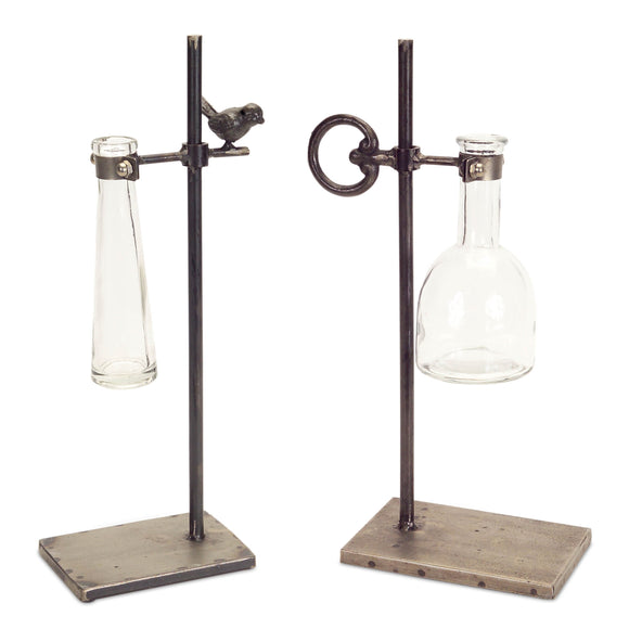 Stem Vase w/Stand (Set of 2) 14