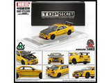 Nissan "Top Secret" Skyline GT-R (BNR34) RHD (Right Hand Drive) Gold Metallic with Carbon Hood "Hobby Expo China 2026" 1/64 Diecast Model Car by BM Creations