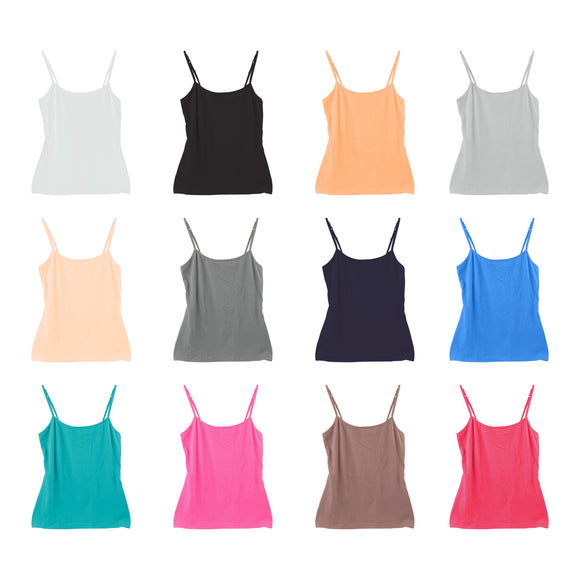 12 PCS Women\'s Camisole Tank Tops in A Pack