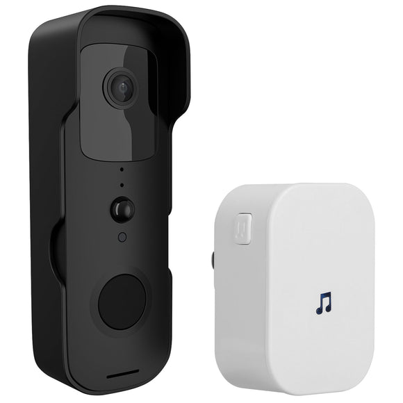 Wireless Smart Wi-Fi Video Doorbell Security Phone Doorbell Intercom Camera Two Way Audio Night Vision Compatible with Alexa Google Assistant
