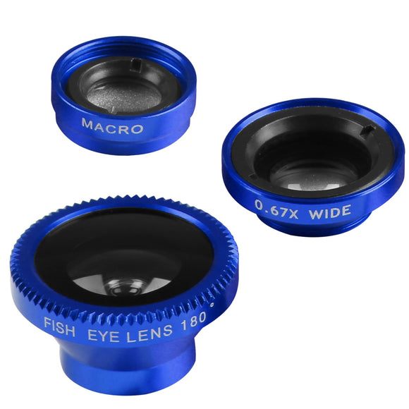 Phone Camera Lens Kit Magnetic 180°Fisheye Lens 0.67xWide Angle 10X Macro Lens for iPhone X /8/7/6s Samsung Galaxy S10/S9