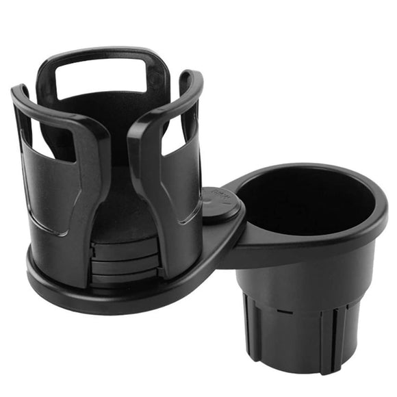 2 In 1 Car Cup Holder Extender Adapter 360° Rotating Dual Cup Mount Organizer Holder For Most 20 oz Up To 5.9