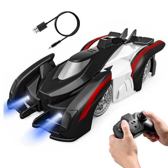 Electric Wall Climbing Car Toy 360° Rotating Shunt Car Remote Control Dual Mode RC Car Rechargeable Toy Car with Headlights Taillights Birthday Christ