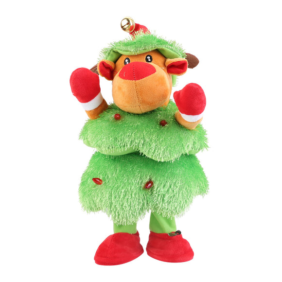 Electric Dancing Singing Plush Toy Twisting Elk Toy Talking Interactive Mimicking Funny Songs Wiggly Dance Kid Christmas Gift