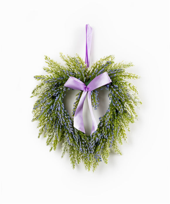 Lavender Heart Wreath (Set of 2) Twig/Plastic 10