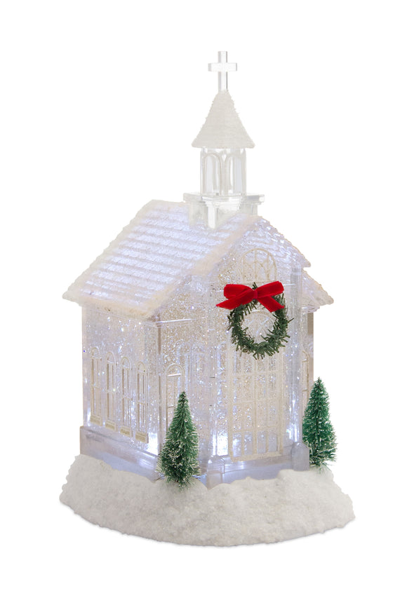 Church Snow Globe/Timer 10.5