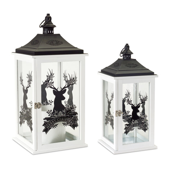 Merry Christmas Lantern (Set of 2) 17.5