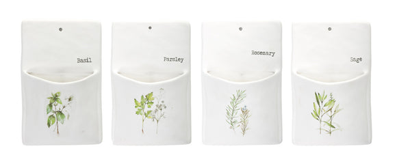 Herb Wall Pocket (Set of 4) 5.25