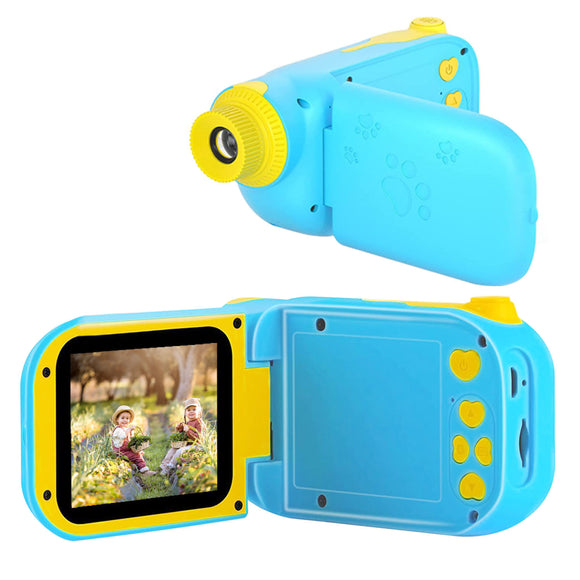Kids Digital Camera Child Video Camera Children Camcorder Christmas Toy Birthday Gifts with 2.4in Screen 4X Digital Zoom 5 Games 32G MMC Card for 3-10