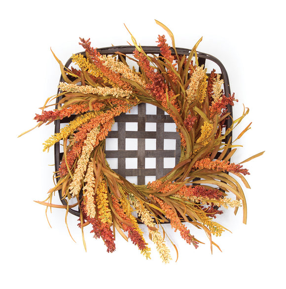 Wreath and Wicker Wall Decor 20