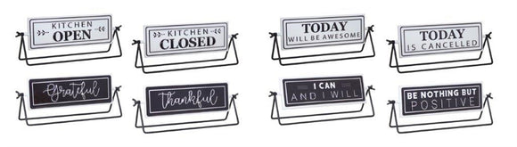 Reversable Sign with Stand (Set of 4) 12.75