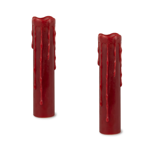 LED Wax Dripping Pillar Candle with remote and 4 and 8 Hour Timer (Set of 2) 1.75