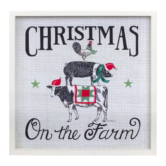 Christmas On The Farm Frame 15.75