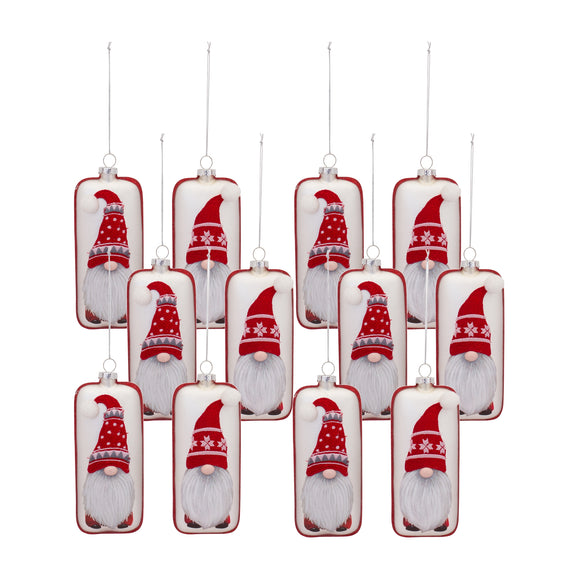 Gnome Ornament (Set of 12) 6.25