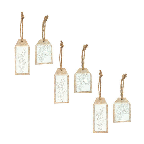 Pine Branch Tag (Set of 6) 3.35