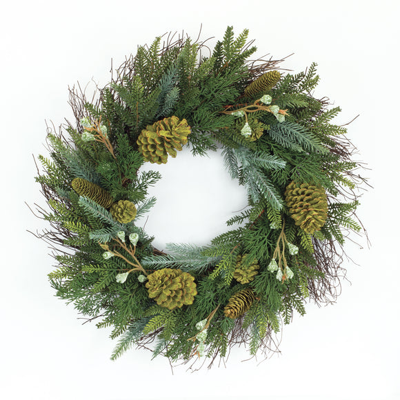 Mixed Pine Wreath 23