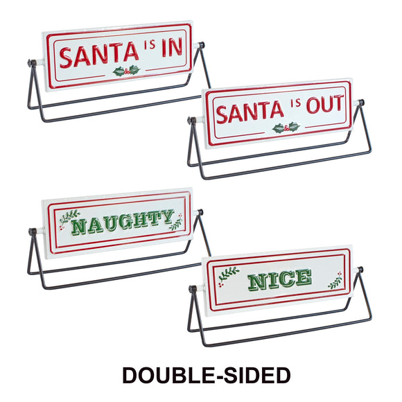 Reversable Santa Sign (Set of 2) 12.75
