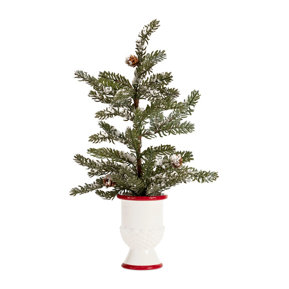 Potted Tree w/Snow (Set of 2) 20