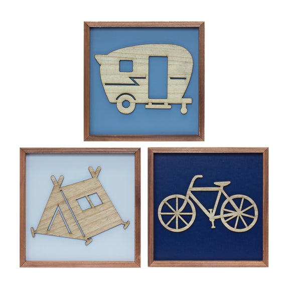 Framed Tent/Camper/Bike (Set of 3) 10