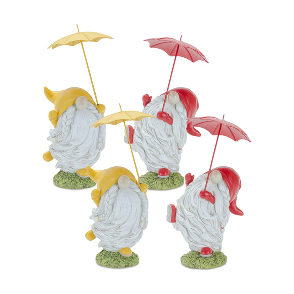 Gnome w/Umbrella (Set of 4) 7.75