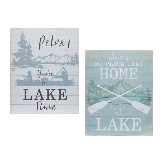 Lake Sign (Set of 2) 15.75