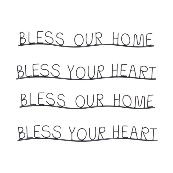 Bless Home and Heart (Set of 4) 20.25