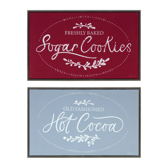 Cocoa and Cookies Frame (Set of 2) 15.5