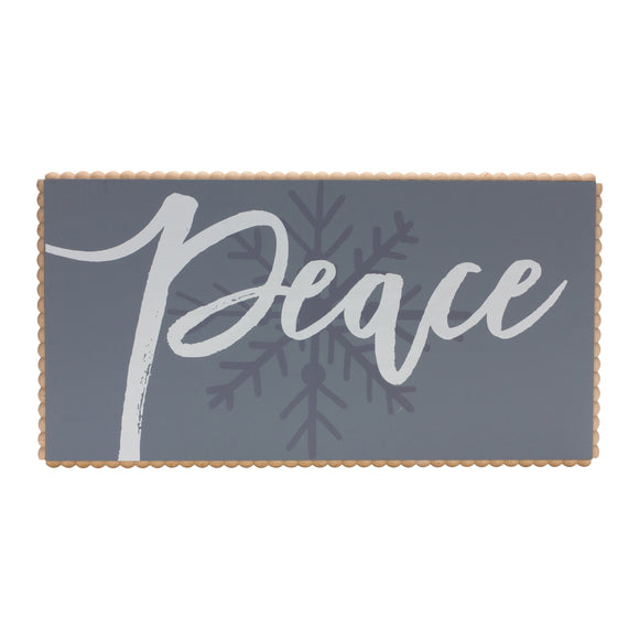Peace and Snowflake Sign 24