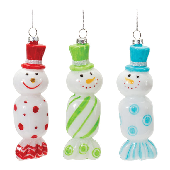 Candy Snowman Ornament (Set of 12 6.25