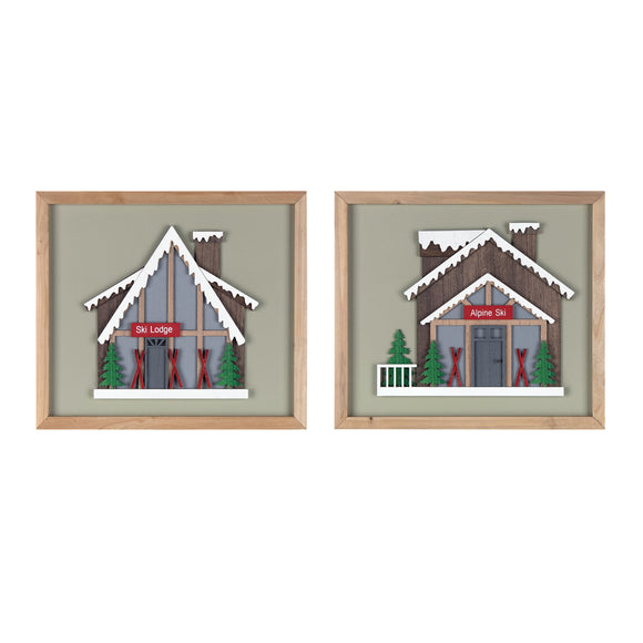 Ski Lodge Frame (Set of 4) 12