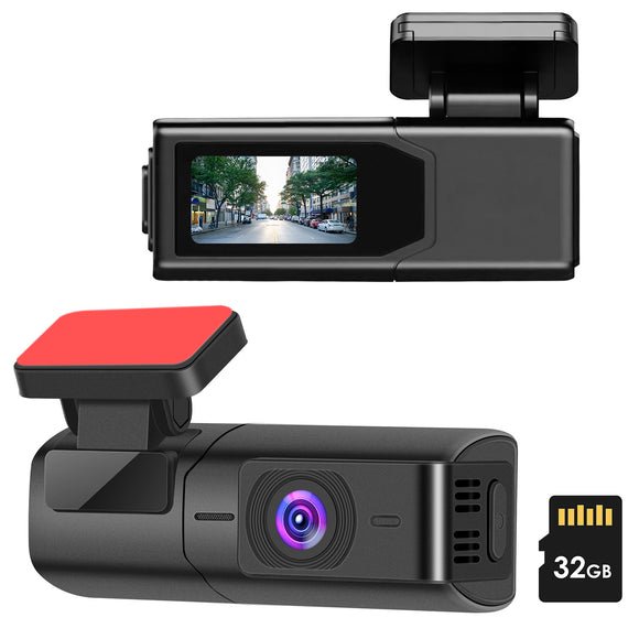 2K HD Front Dash Cam For Car With IPS Screen Night Vision Loop Recording Included 32G Storage Card 140° Wide Angle WiFi App Control Front Dashcam