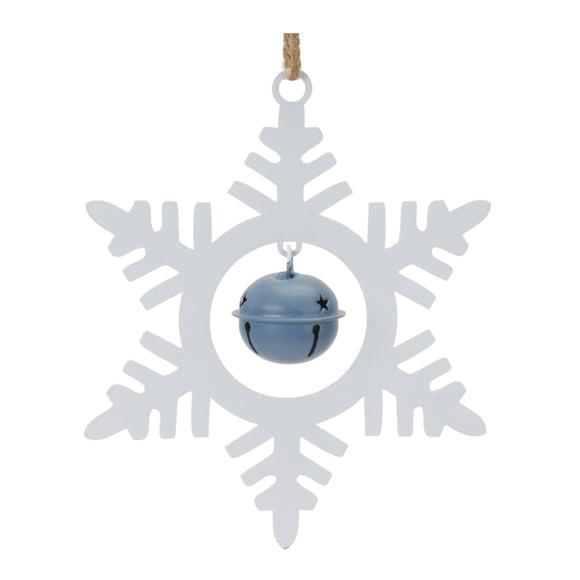 Snowflake Ornament w/Bell (Set of 12) 6.5