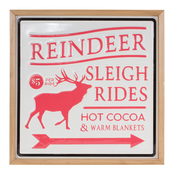 Reindeer/Sleigh Rides Sign 15.5