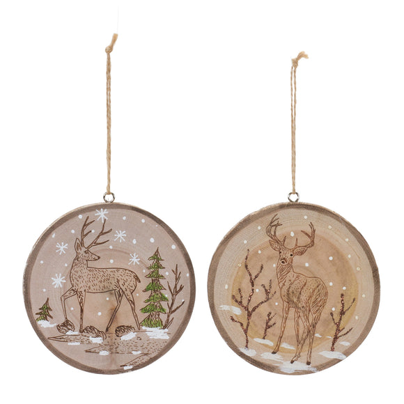 Deer Disc Ornament (Set of 12) 4