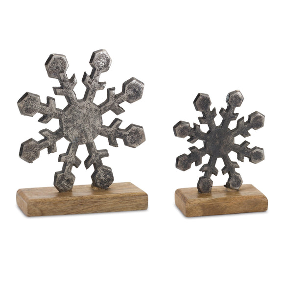 Snowflake On Stand (Set of 6) 5.75