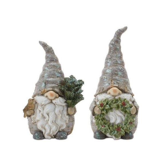 Gnome w/Wreath and Tree (Set of 2) 8.5