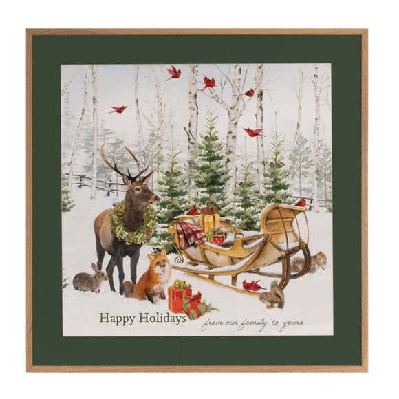 Framed Happy Holidays Print 23.5
