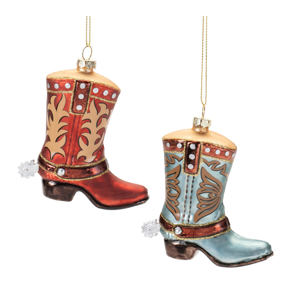 Cowboy Boot Ornament (Set of 6) 4.25