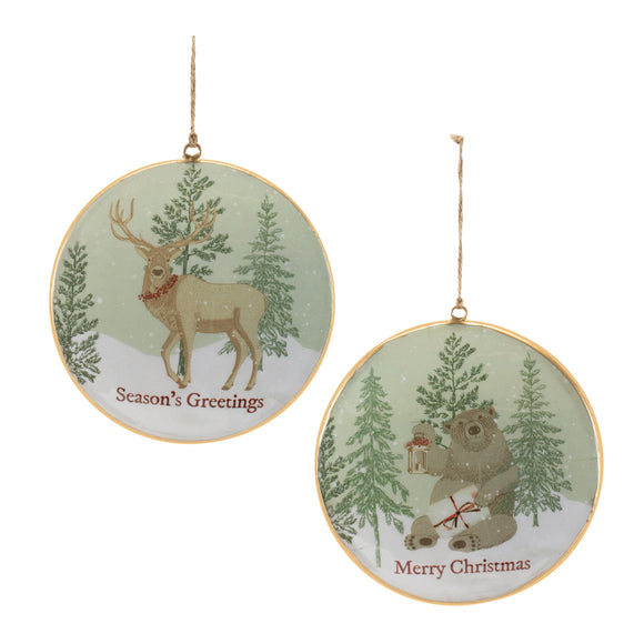 Forest Animal Disc Ornament (Set of 6) 6