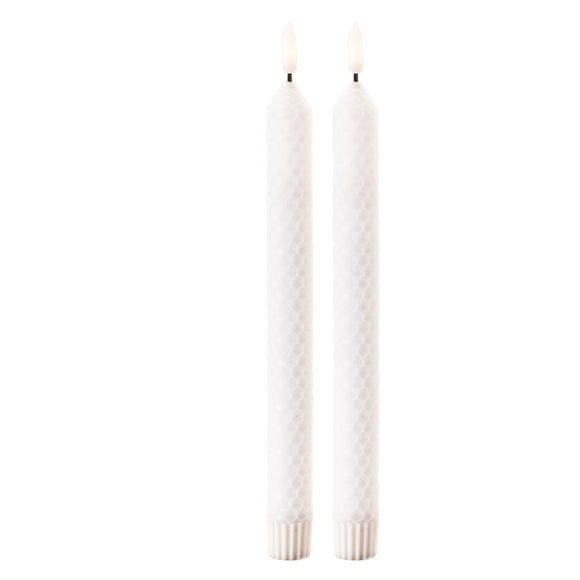 FIA Wick Taper Candle (Set of 2) WHITE 9.5
