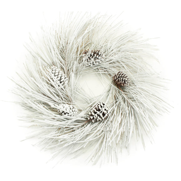Flocked Pine Wreath 28