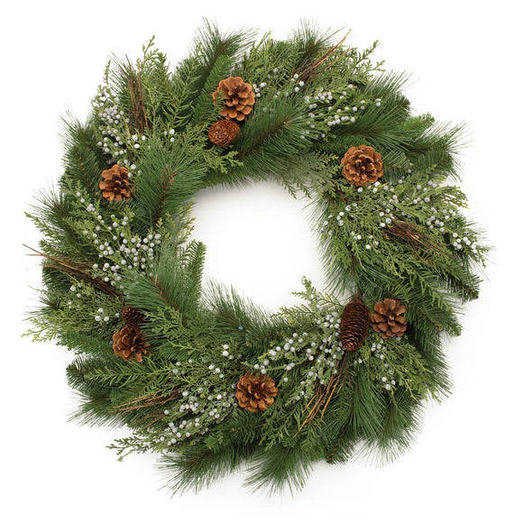 Mixed Pine Wreath 30