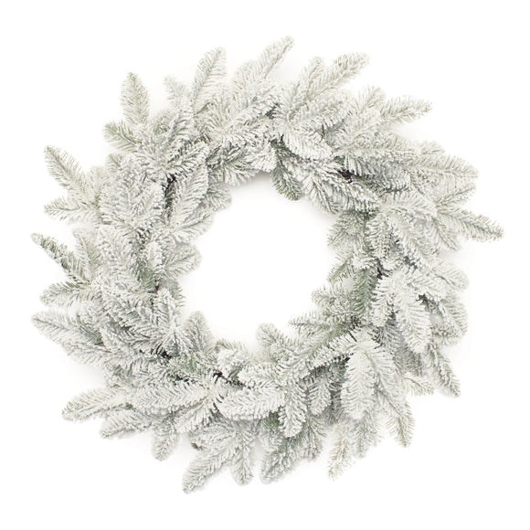 Flocked Pine Wreath 24