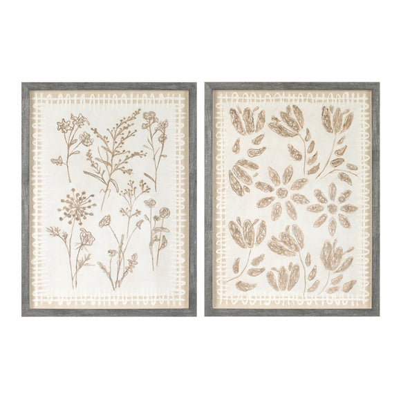 Framed Floral Wall Decor (Set of 2) 18