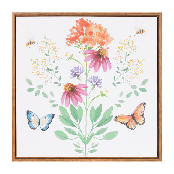 Flower, Butterfly & Bee Frame 15.5