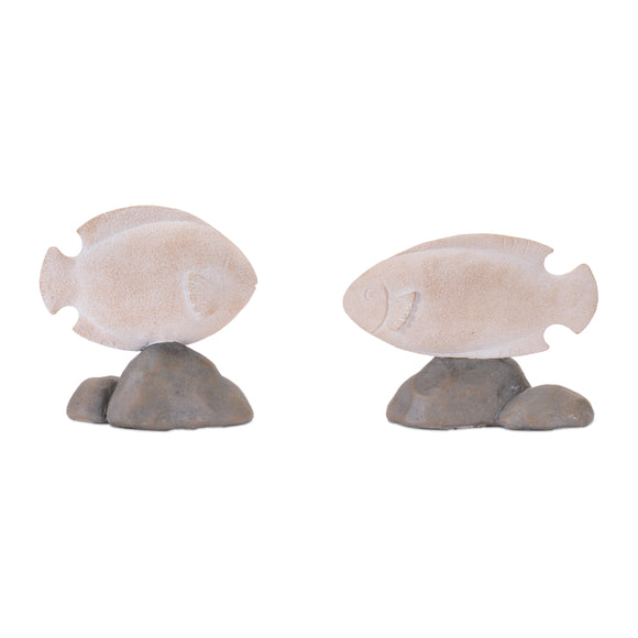 Fish on Rock (Set of 4) 5.75