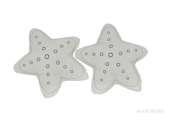 Anne Home - Star Pillow - White Set of 2