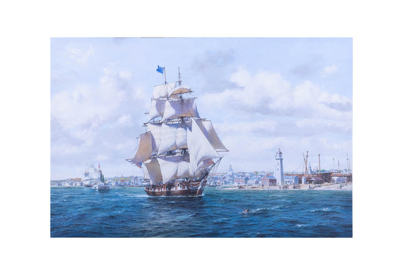 Whaler 'Lexington' Leaving Nantucket - Canvas Print