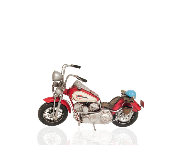 Red Harley-Davidson Motorcycle Metal Handmade