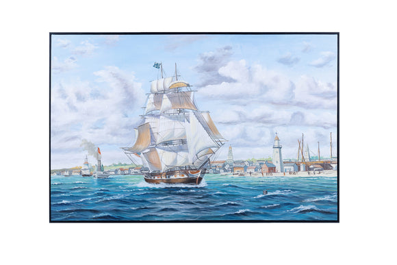 Whaler 'Lexington' Leaving Nantucket - Canvas Painting